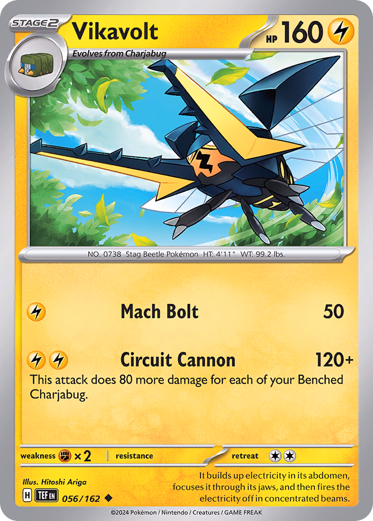 Vikavolt Pokemon card (056/162, Temporal Forces)