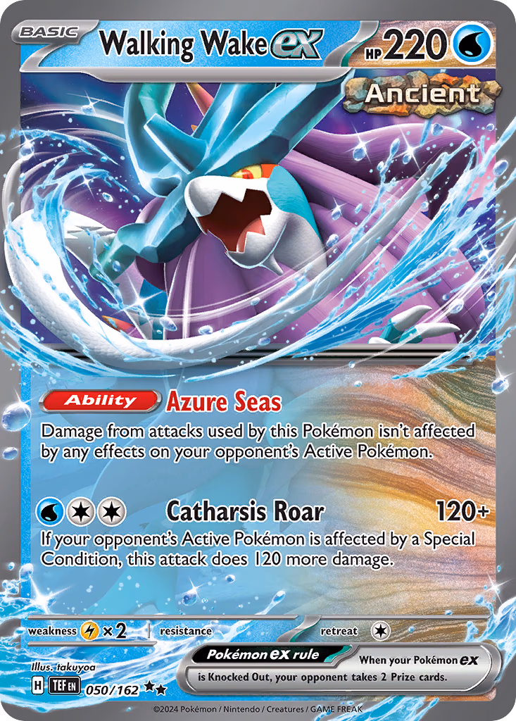 Walking Wake ex Pokemon card (050/162, Temporal Forces)
