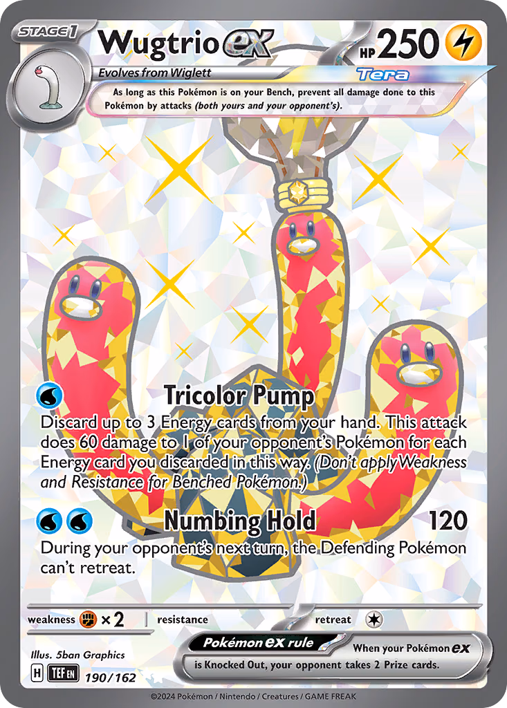 Wugtrio ex Pokemon card (190/162, Temporal Forces)