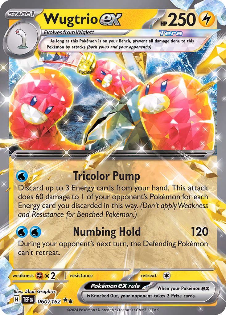 Wugtrio ex Pokemon card (060/162, Temporal Forces)