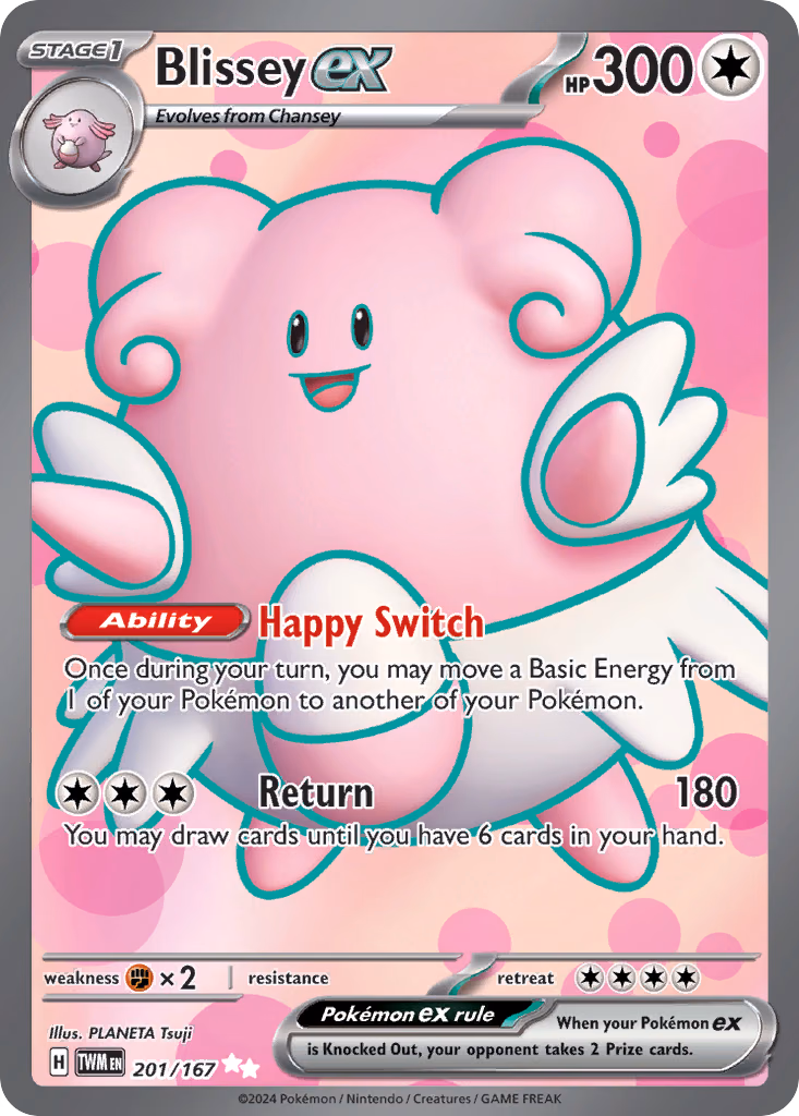 Blissey ex Pokemon card (201/167, Twilight Masquerade)