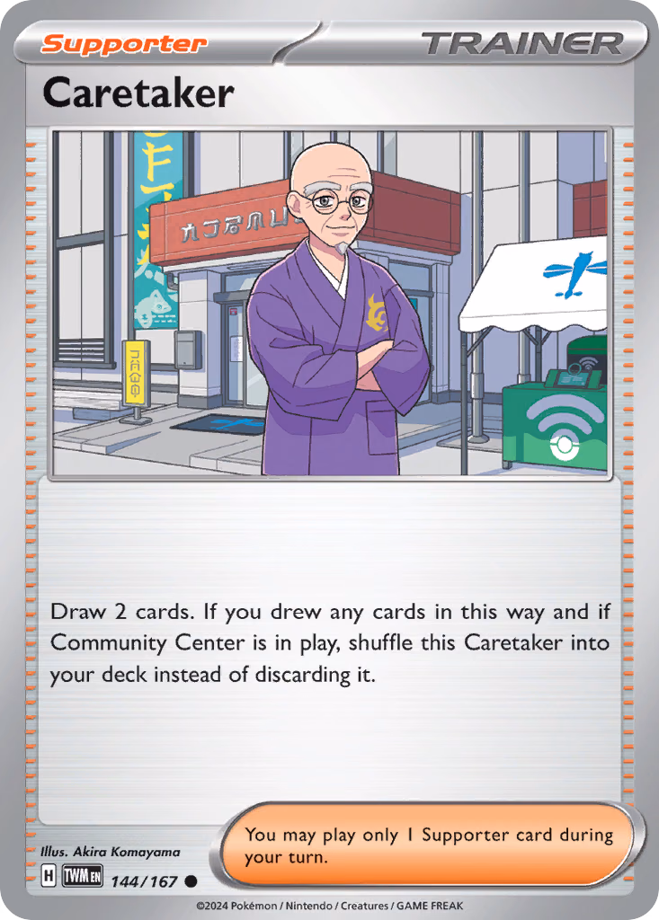 Caretaker Pokemon card (144/167, Twilight Masquerade)