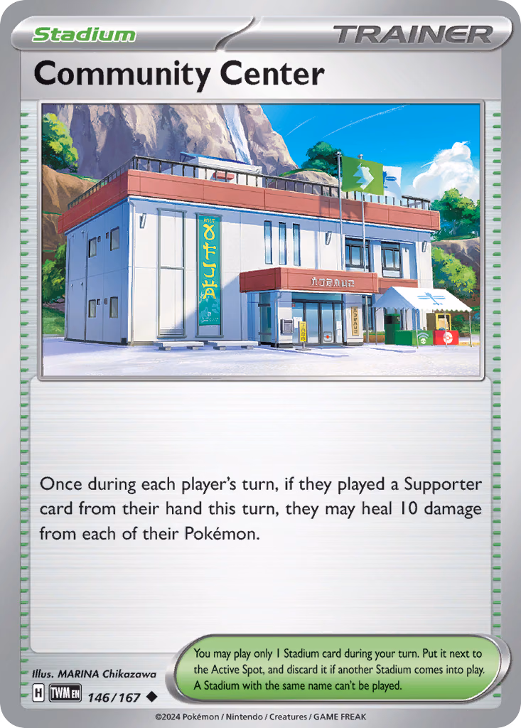 Community Center Pokemon card (146/167, Twilight Masquerade)