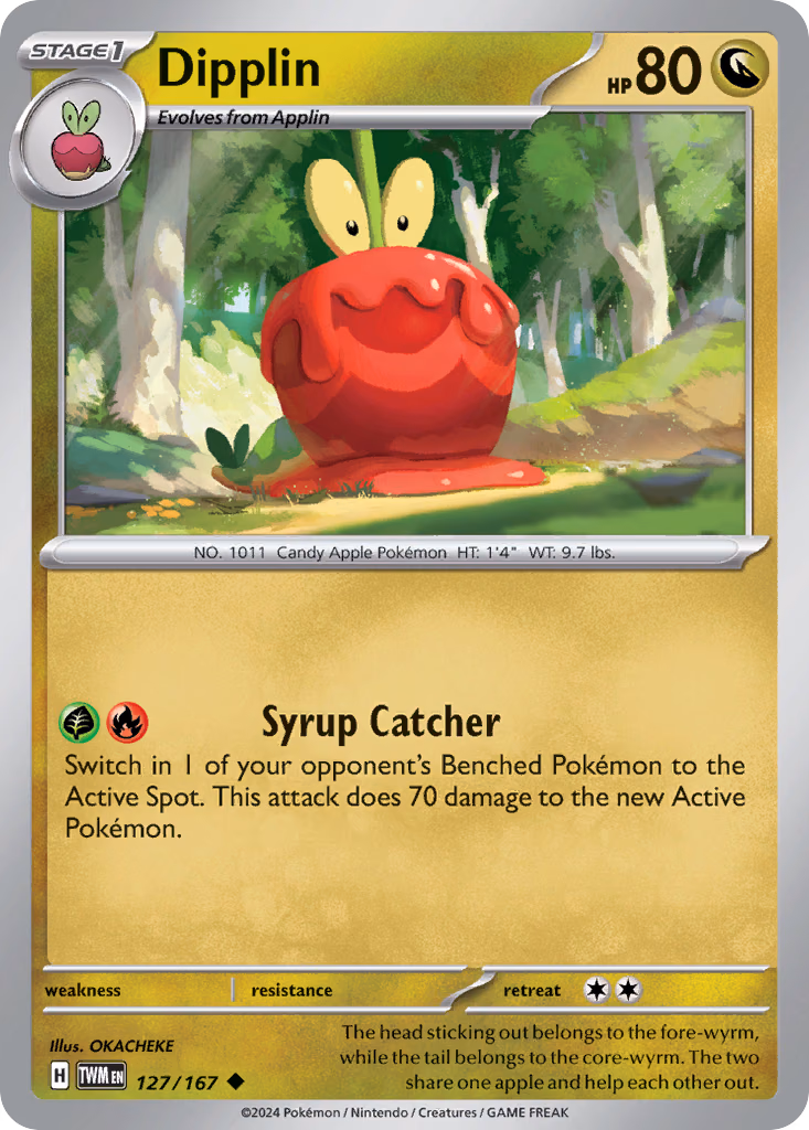 Dipplin Pokemon card (127/167, Twilight Masquerade)