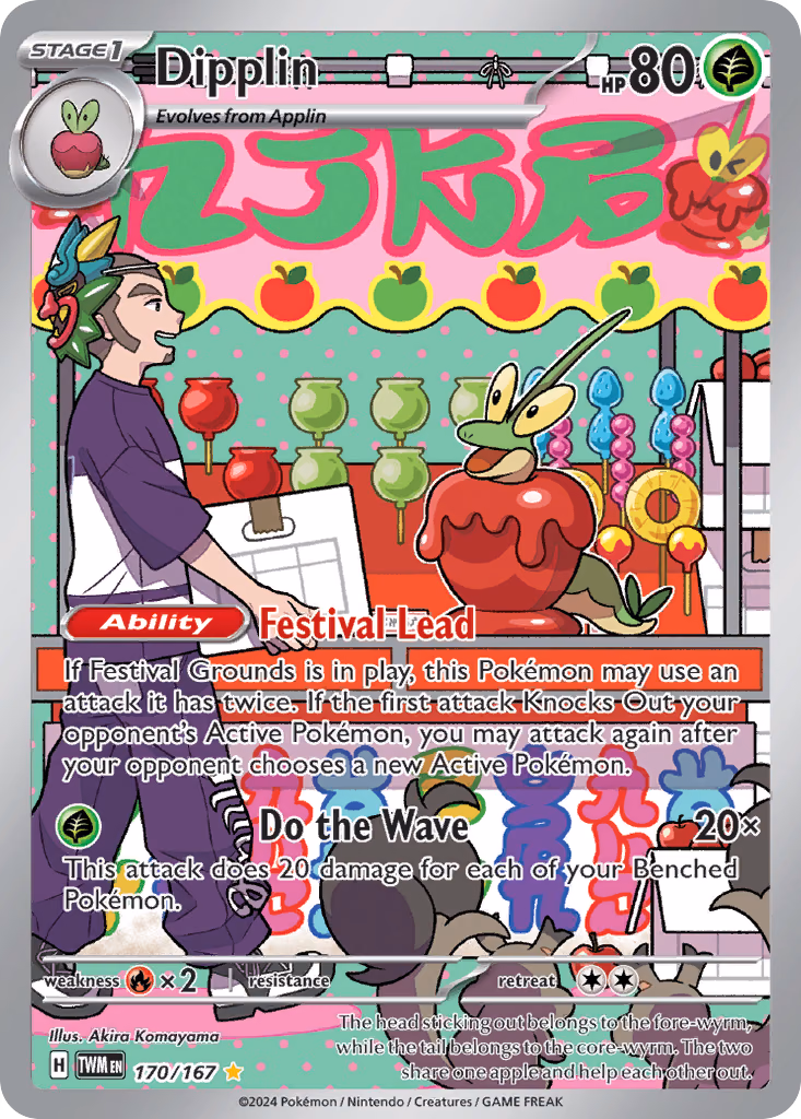 Dipplin Pokemon card (170/167, Twilight Masquerade)