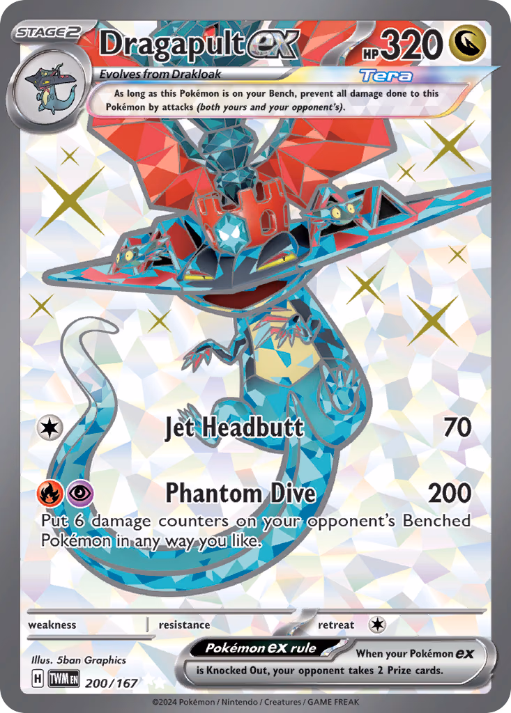 Dragapult ex Pokemon card (200/167, Twilight Masquerade)