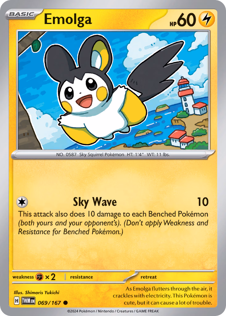 Emolga Pokemon card (069/167, Twilight Masquerade)