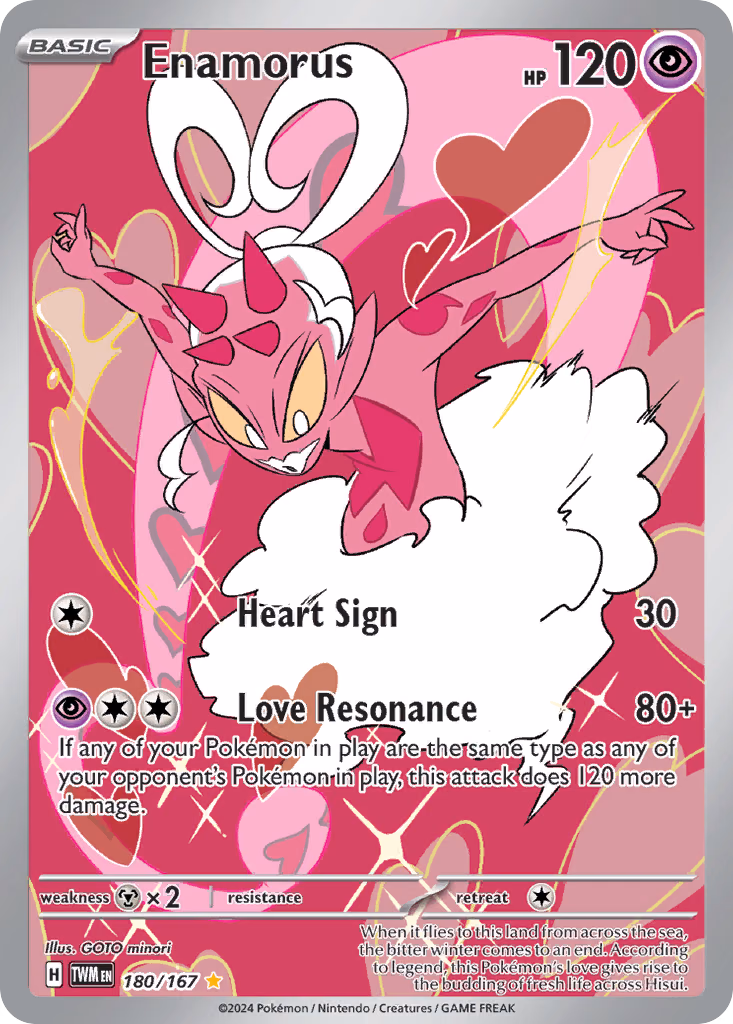 Enamorus Pokemon card (180/167, Twilight Masquerade)