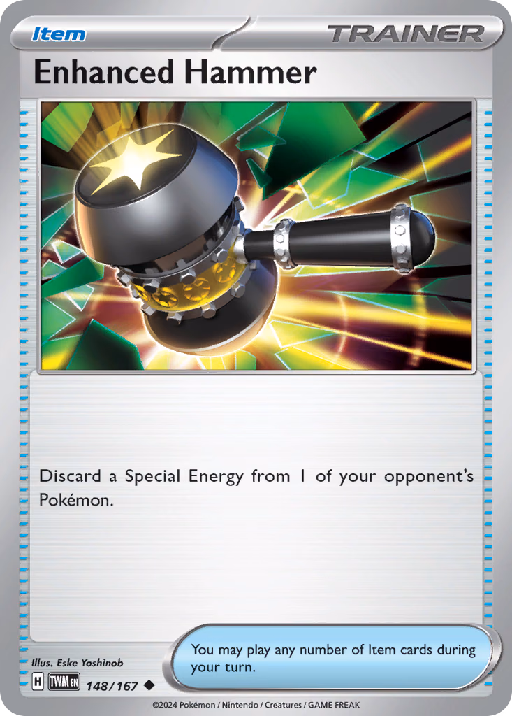 Enhanced Hammer Pokemon card (148/167, Twilight Masquerade)