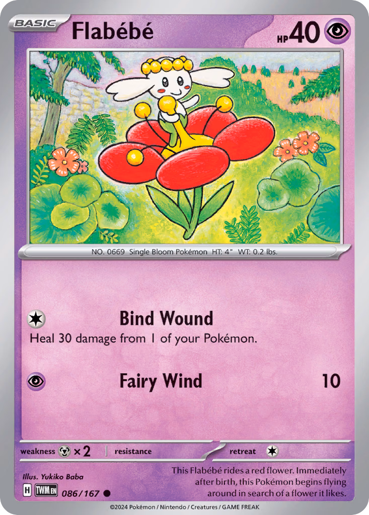 Flabébé Pokemon card (086/167, Twilight Masquerade)