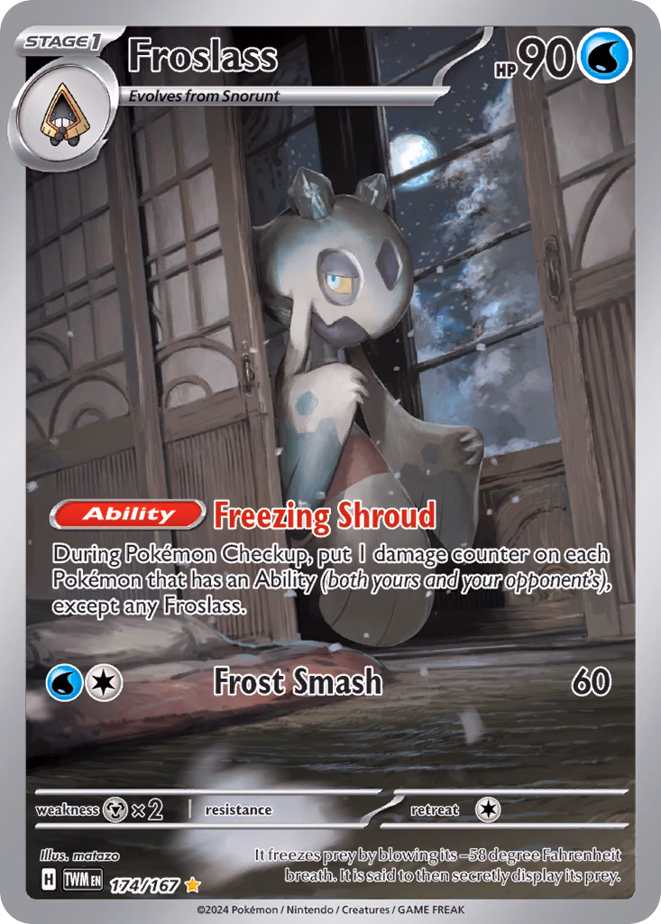 Froslass Pokemon card (174/167, Twilight Masquerade)