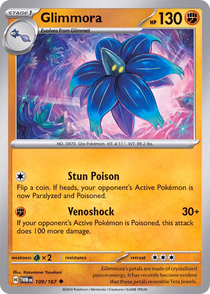 Glimmora Pokemon card (109/167, Twilight Masquerade)