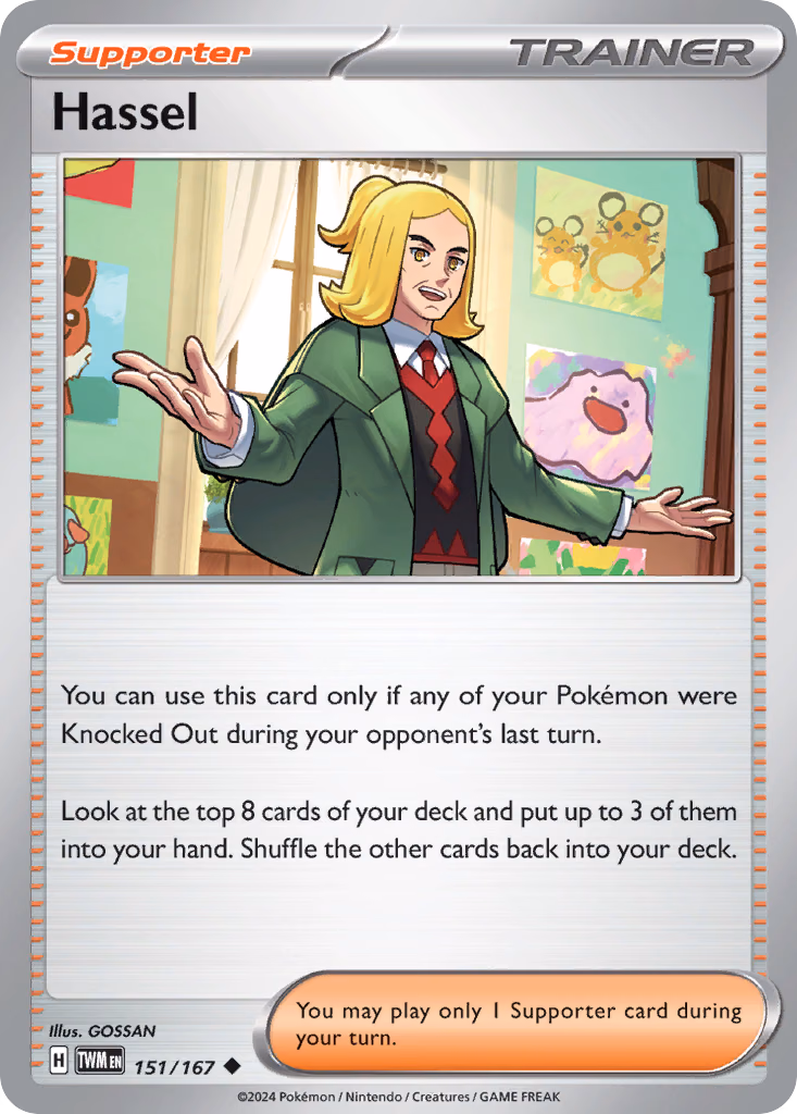 Hassel Pokemon card (151/167, Twilight Masquerade)