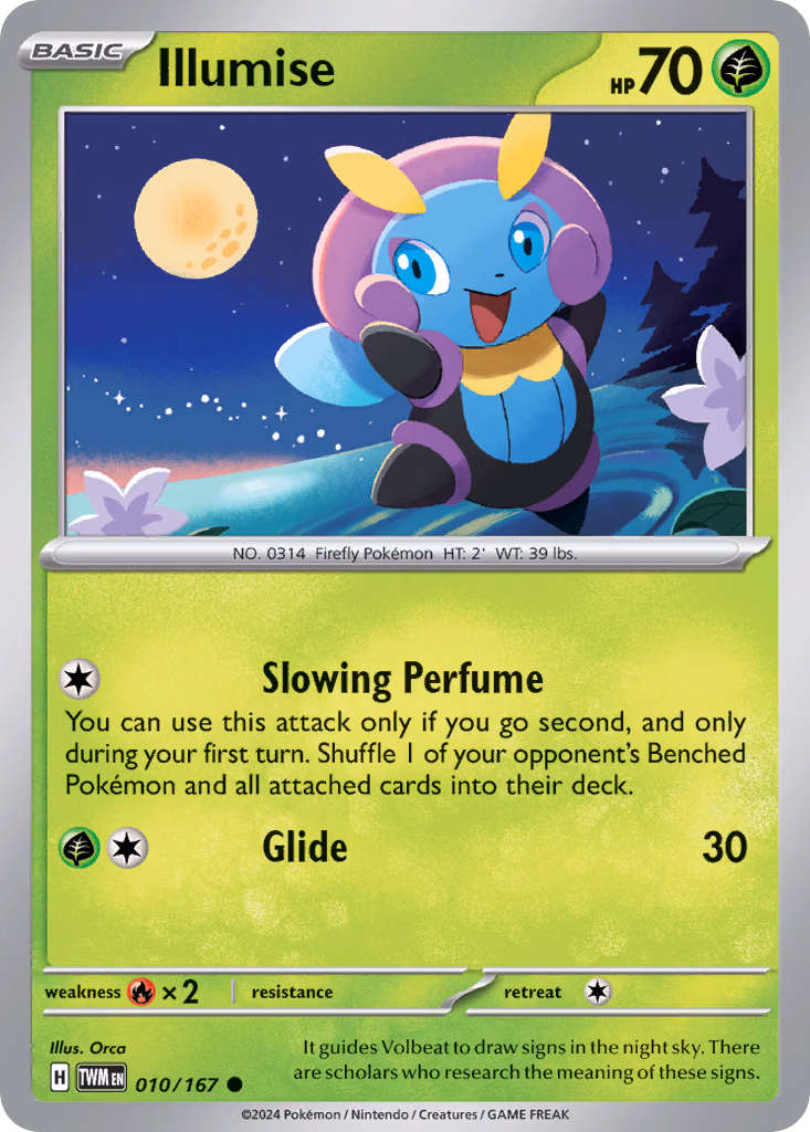 Illumise Pokemon card (010/167, Twilight Masquerade)