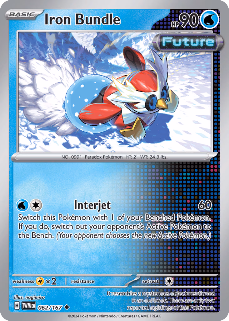 Iron Bundle Pokemon card (062/167, Twilight Masquerade)