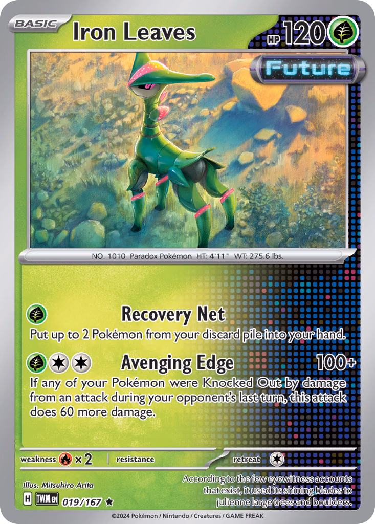 Iron Leaves Pokemon card (019/167, Twilight Masquerade)