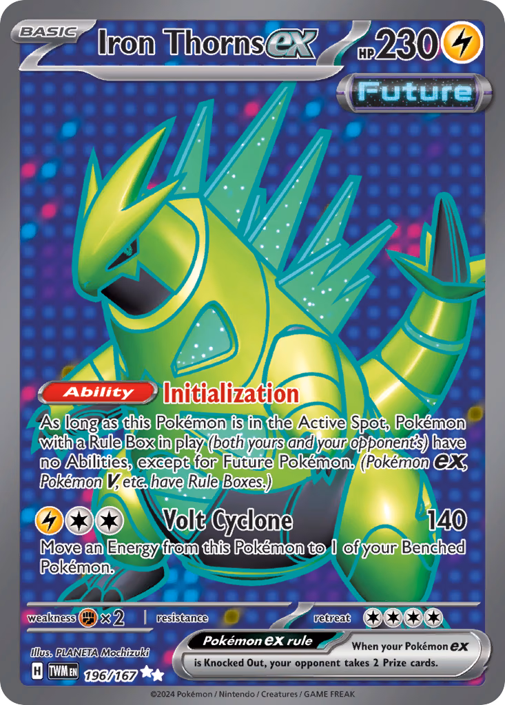 Iron Thorns ex Pokemon card (196/167, Twilight Masquerade)
