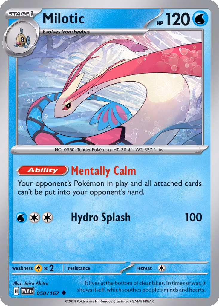Milotic Pokemon card (050/167, Twilight Masquerade)