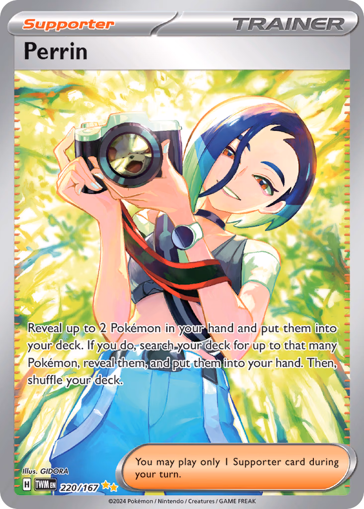 Perrin Pokemon card (220/167, Twilight Masquerade)