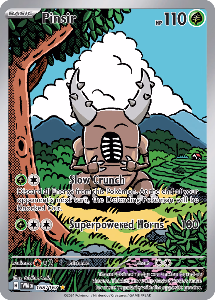 Pinsir Pokemon card (168/167, Twilight Masquerade)
