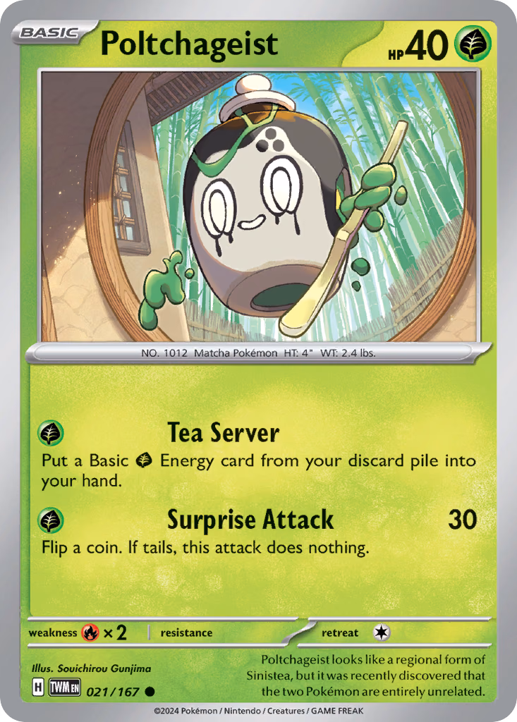 Poltchageist Pokemon card (021/167, Twilight Masquerade)