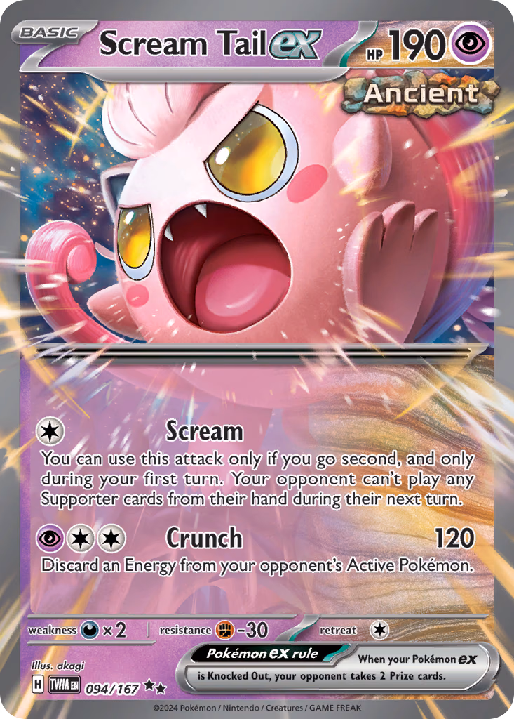 Scream Tail ex Pokemon card (094/167, Twilight Masquerade)