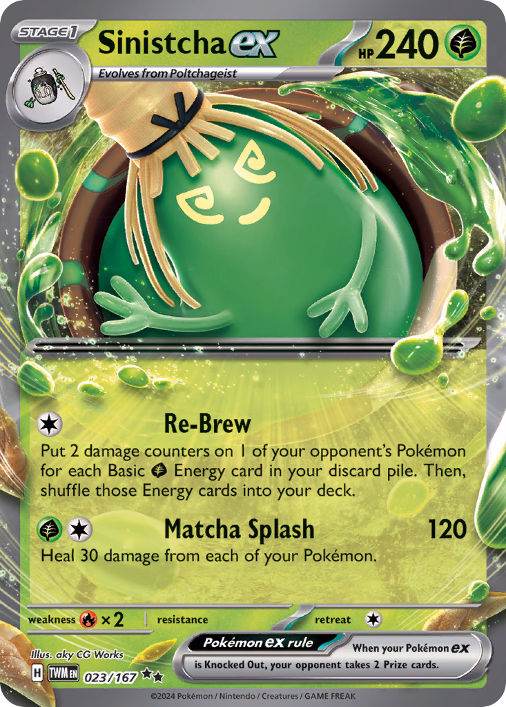 Sinistcha ex Pokemon card (023/167, Twilight Masquerade)