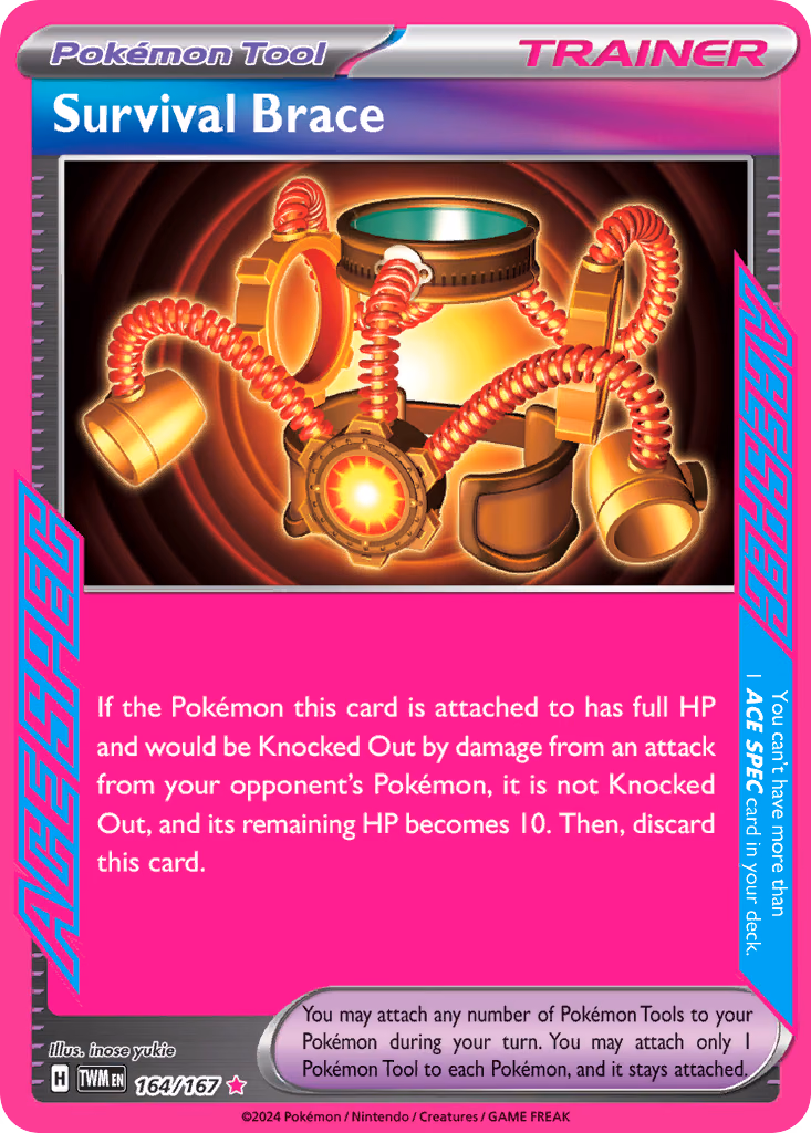 Survival Brace Pokemon card (164/167, Twilight Masquerade)