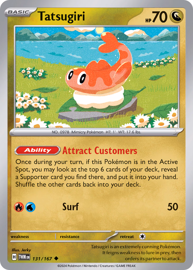Tatsugiri Pokemon card (131/167, Twilight Masquerade)
