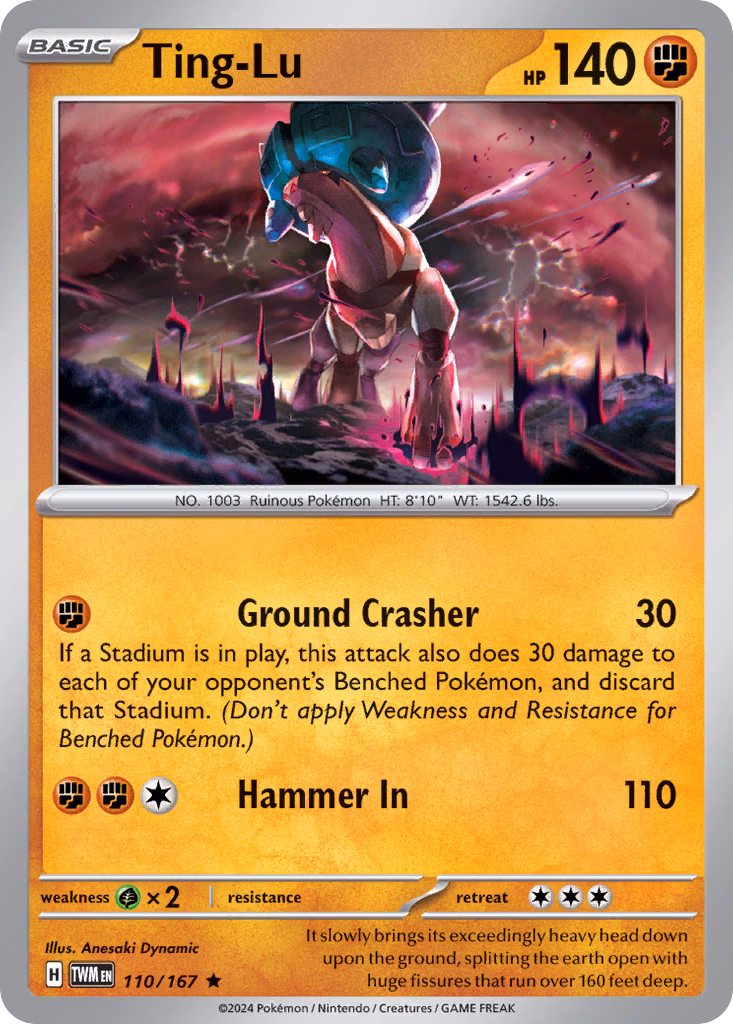 Ting-Lu Pokemon card (110/167, Twilight Masquerade)