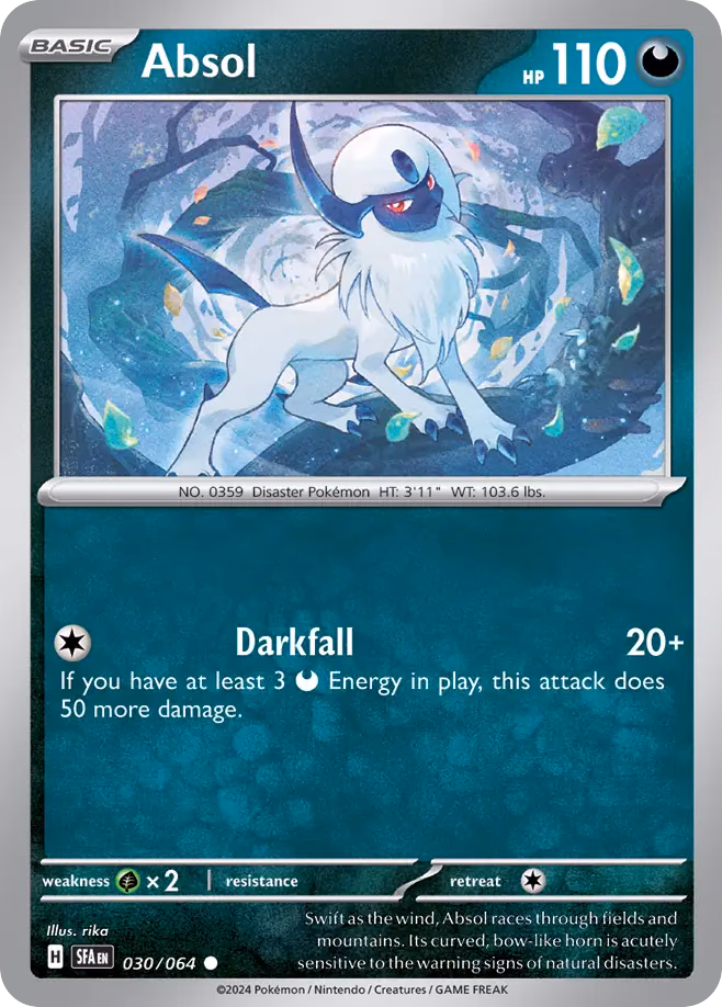 Absol Pokemon card (030/064, Shrouded Fable)