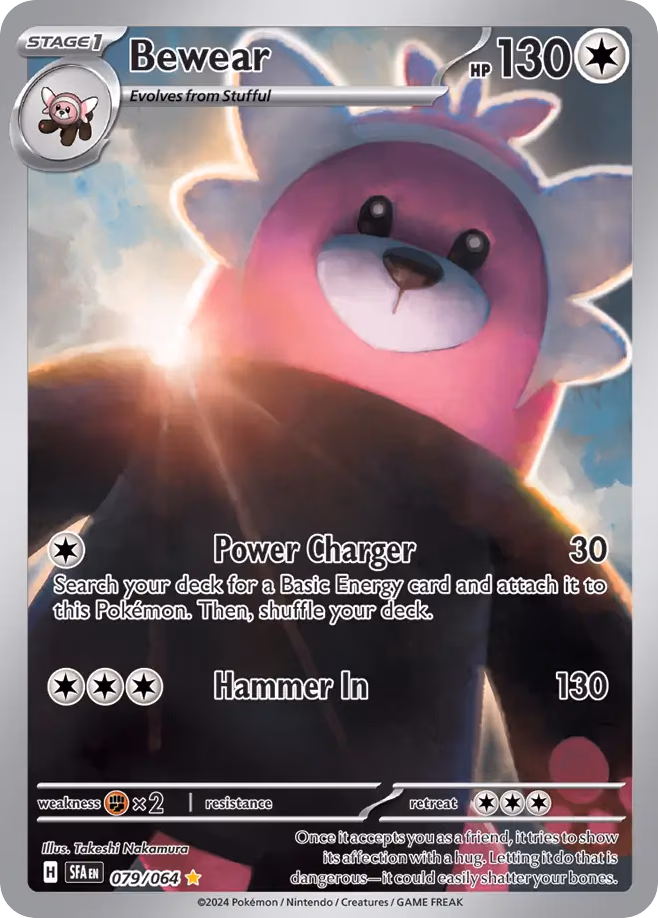Bewear Pokemon card (079/064, Shrouded Fable)