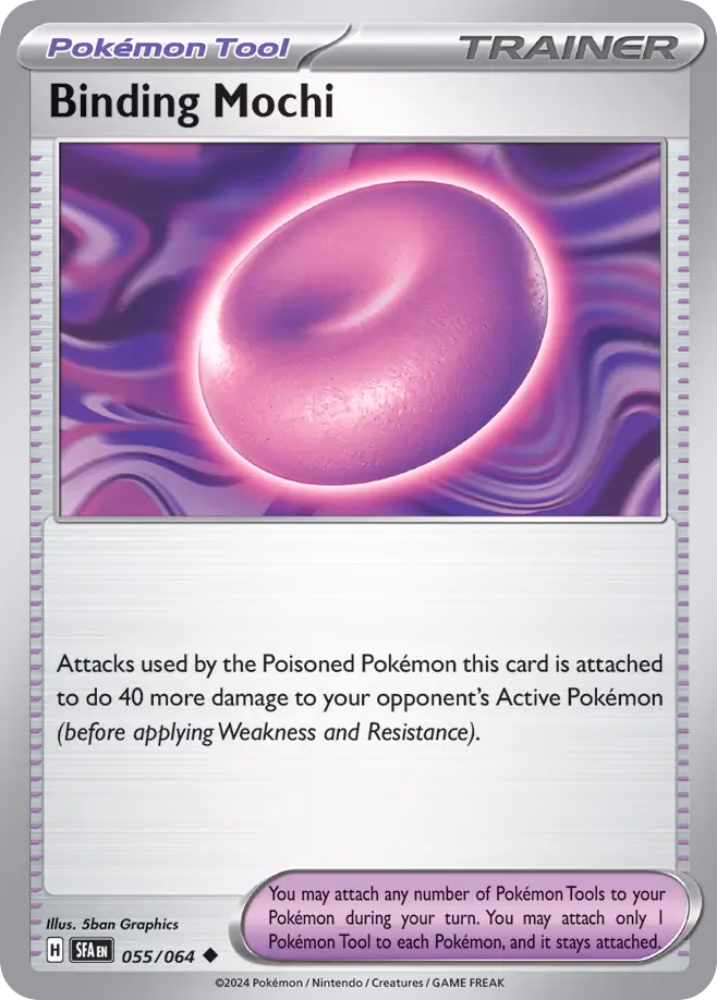 Binding Mochi Pokemon card (055/064, Shrouded Fable)