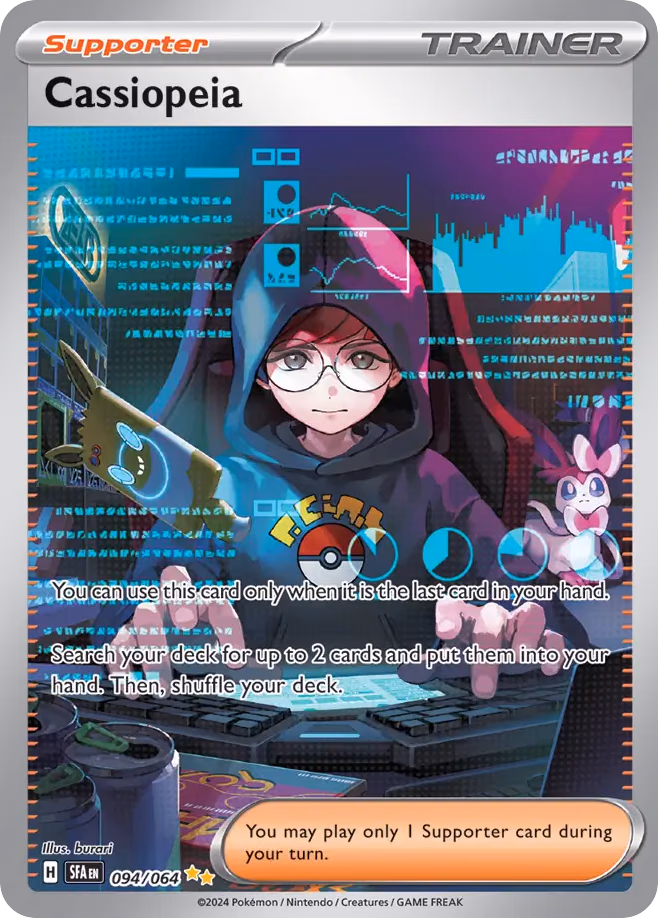 Cassiopeia Pokemon card (094/064, Shrouded Fable)