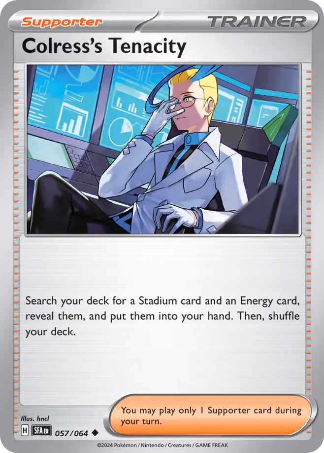 Colress's Tenacity Pokemon card (057/064, Shrouded Fable)