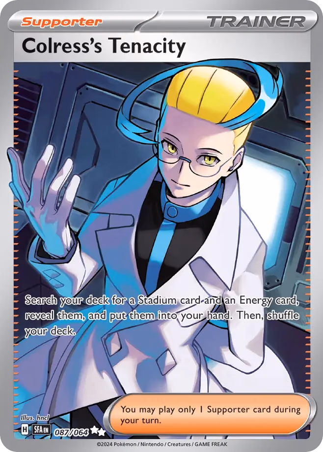 Colress's Tenacity Pokemon card (087/064, Shrouded Fable)