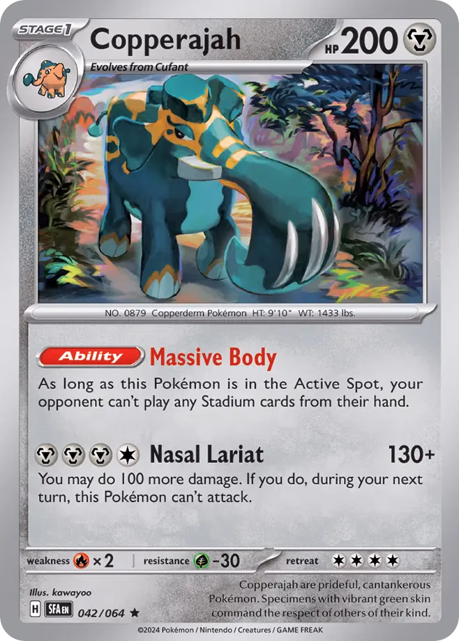 Copperajah Pokemon card (042/064, Shrouded Fable)