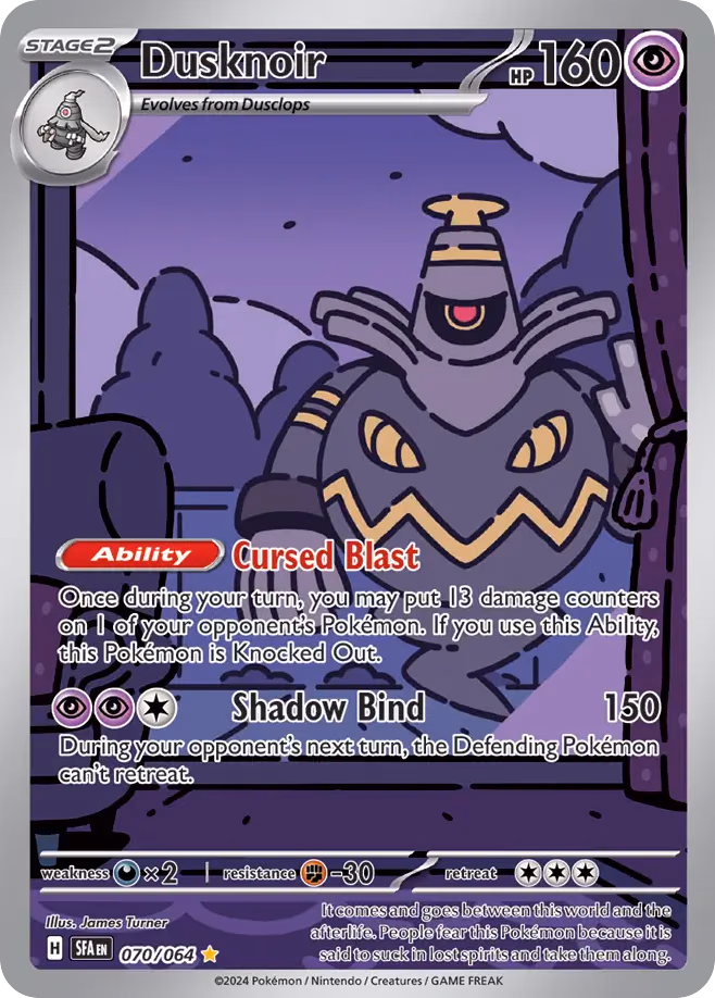 Dusknoir Pokemon card (070/064, Shrouded Fable)
