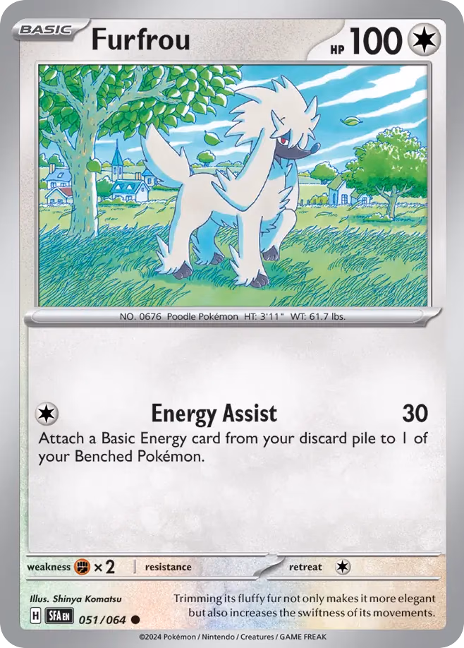 Furfrou Pokemon card (051/064, Shrouded Fable)