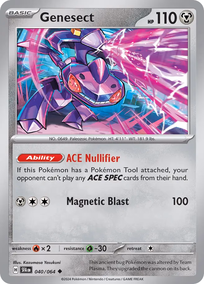 Genesect Pokemon card (040/064, Shrouded Fable)