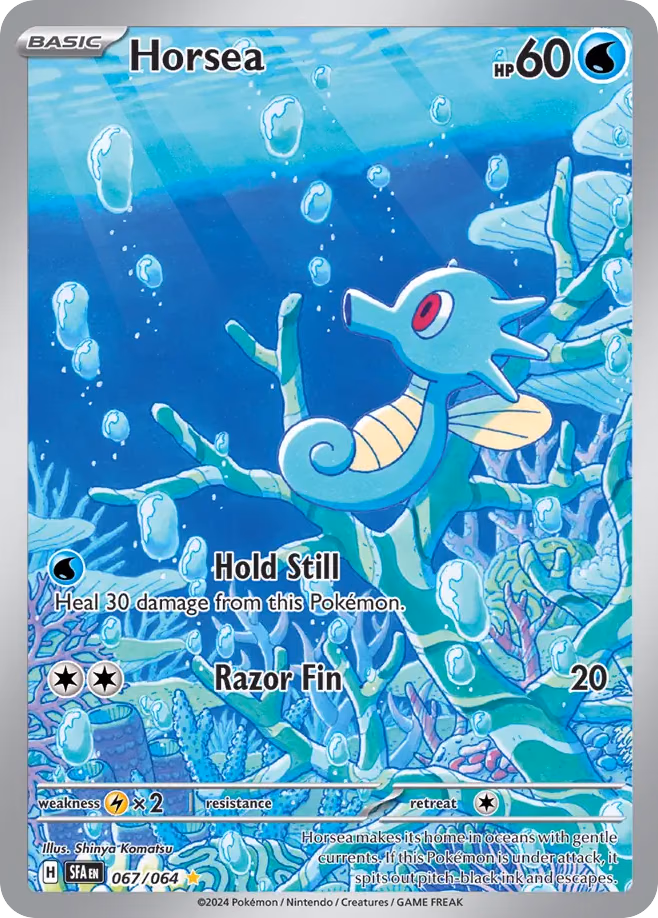 Horsea Pokemon card (067/064, Shrouded Fable)
