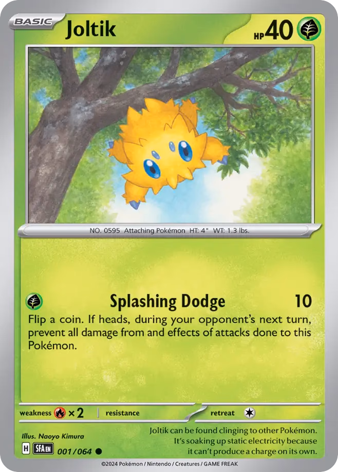 Joltik Pokemon card (001/064, Shrouded Fable)