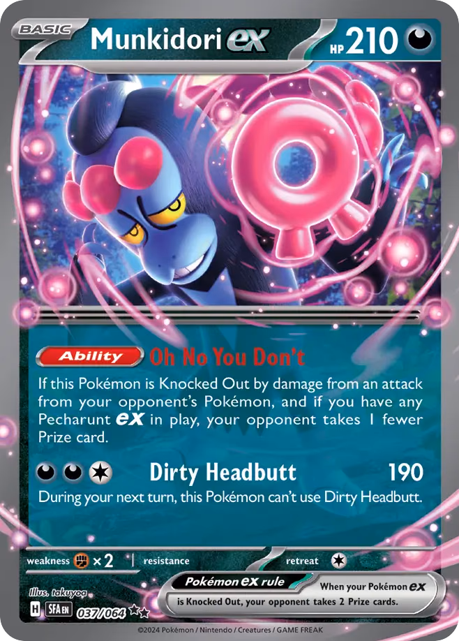 Munkidori ex Pokemon card (037/064, Shrouded Fable)