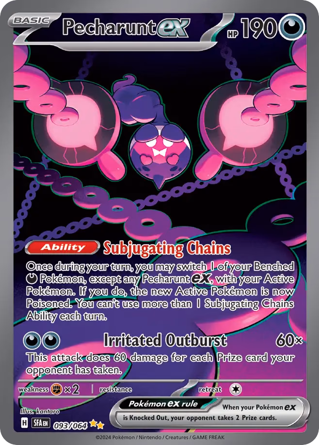 Pecharunt ex Pokemon card (093/064, Shrouded Fable)