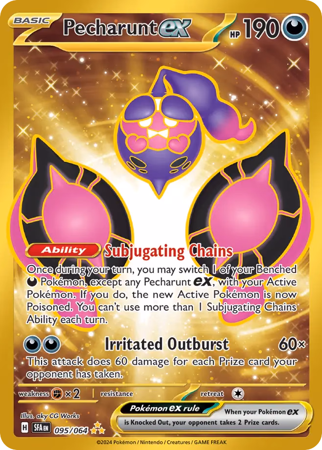 Pecharunt ex Pokemon card (095/064, Shrouded Fable)