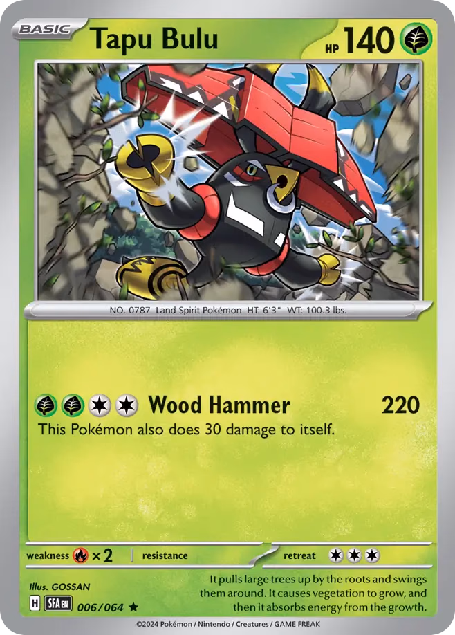 Tapu Bulu Pokemon card (006/064, Shrouded Fable)