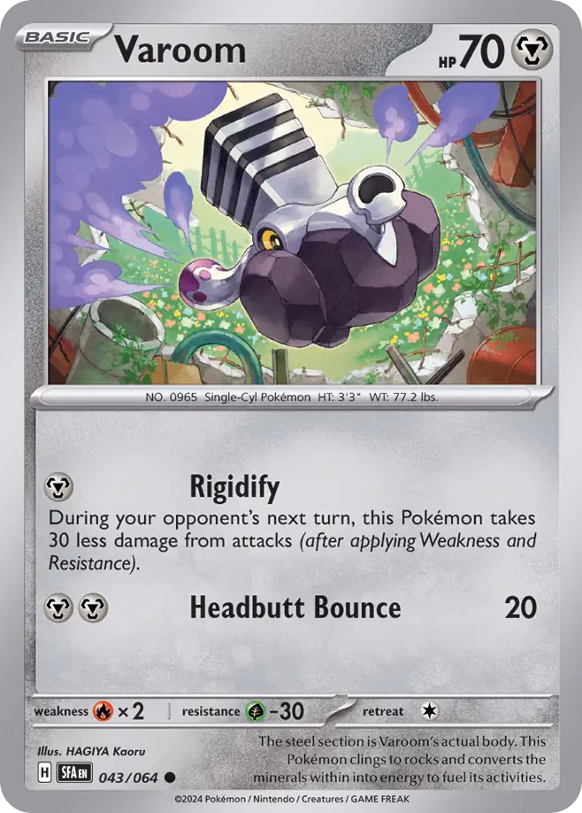 Varoom Pokemon card (043/064, Shrouded Fable)