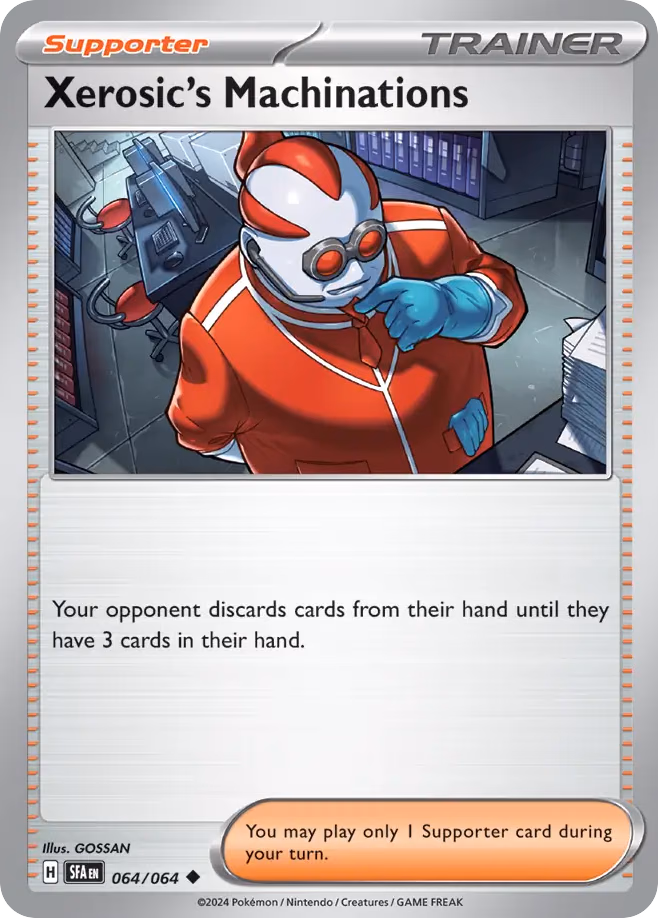 Xerosic's Machinations Pokemon card (064/064, Shrouded Fable)
