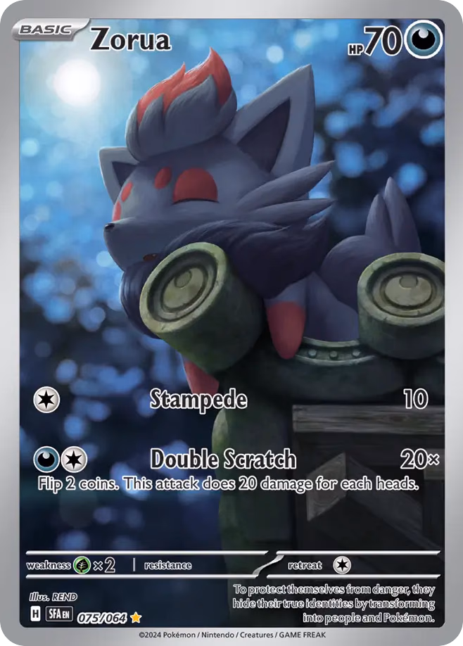 Zorua Pokemon card (075/064, Shrouded Fable)