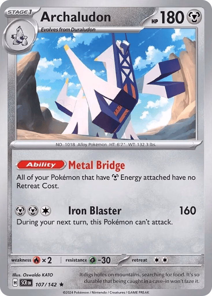 Archaludon Pokemon card (107/142, Stellar Crown)